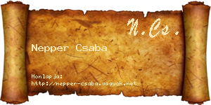 Nepper Csaba névjegykártya