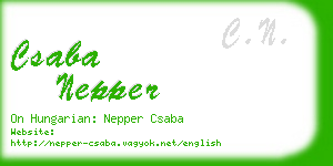 csaba nepper business card